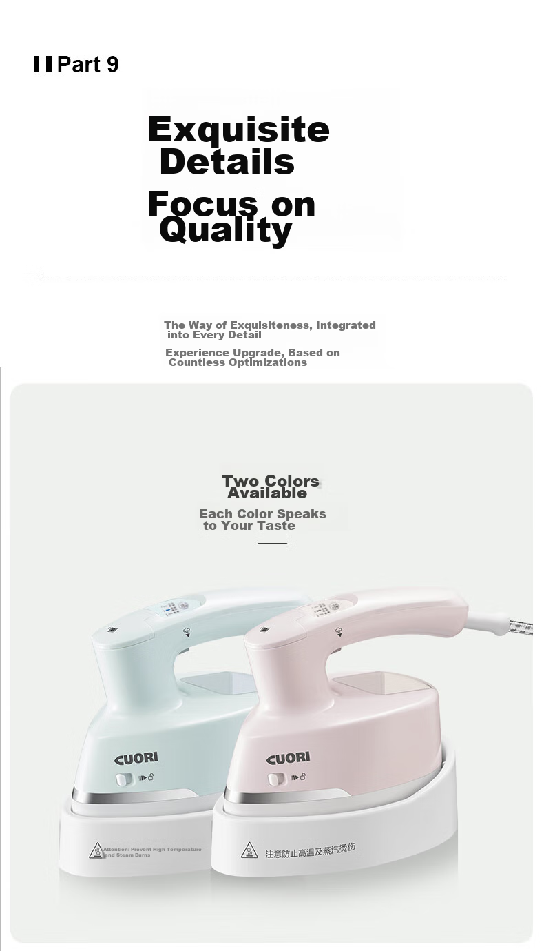 CuoRi 2026 New Hanging Handheld Garment Steamer Small Large Steam Electric Iron 130ml Water Tank High Power Sterilization Wrinkle Removal Gift ST-717 16