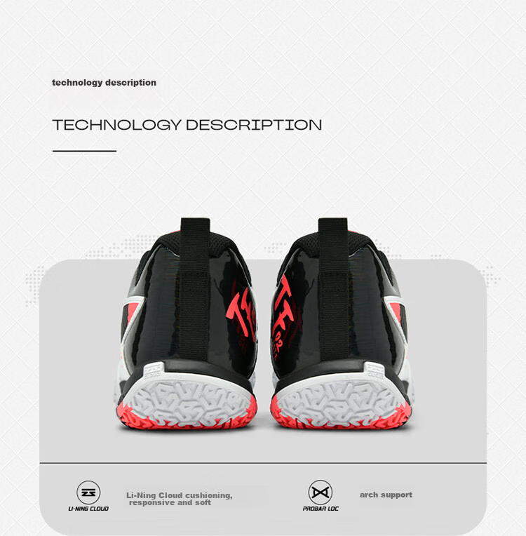 Li-Ning Badminton Shoes for Men And Women, Ground-Hugging Flight LITE Wide-Fit Training Competition Shuttlecock Shoes Second And Third Generatio 5