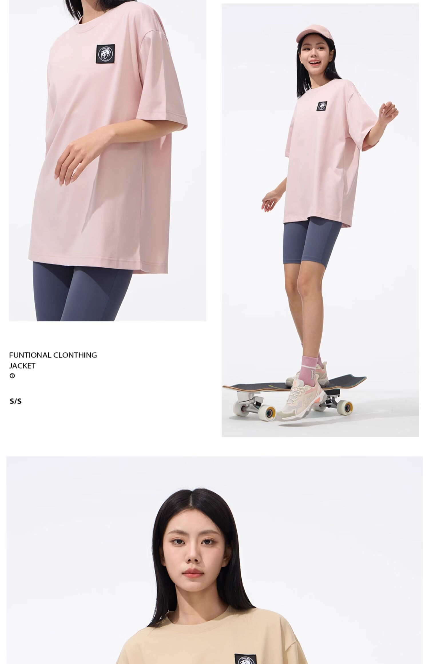 CAMEL Outdoor Unisex Casual Short-Sleeve T-Shirt, Round Neck, Cool And Breathable Top [Panda Collaboration], A34BA6K170 26