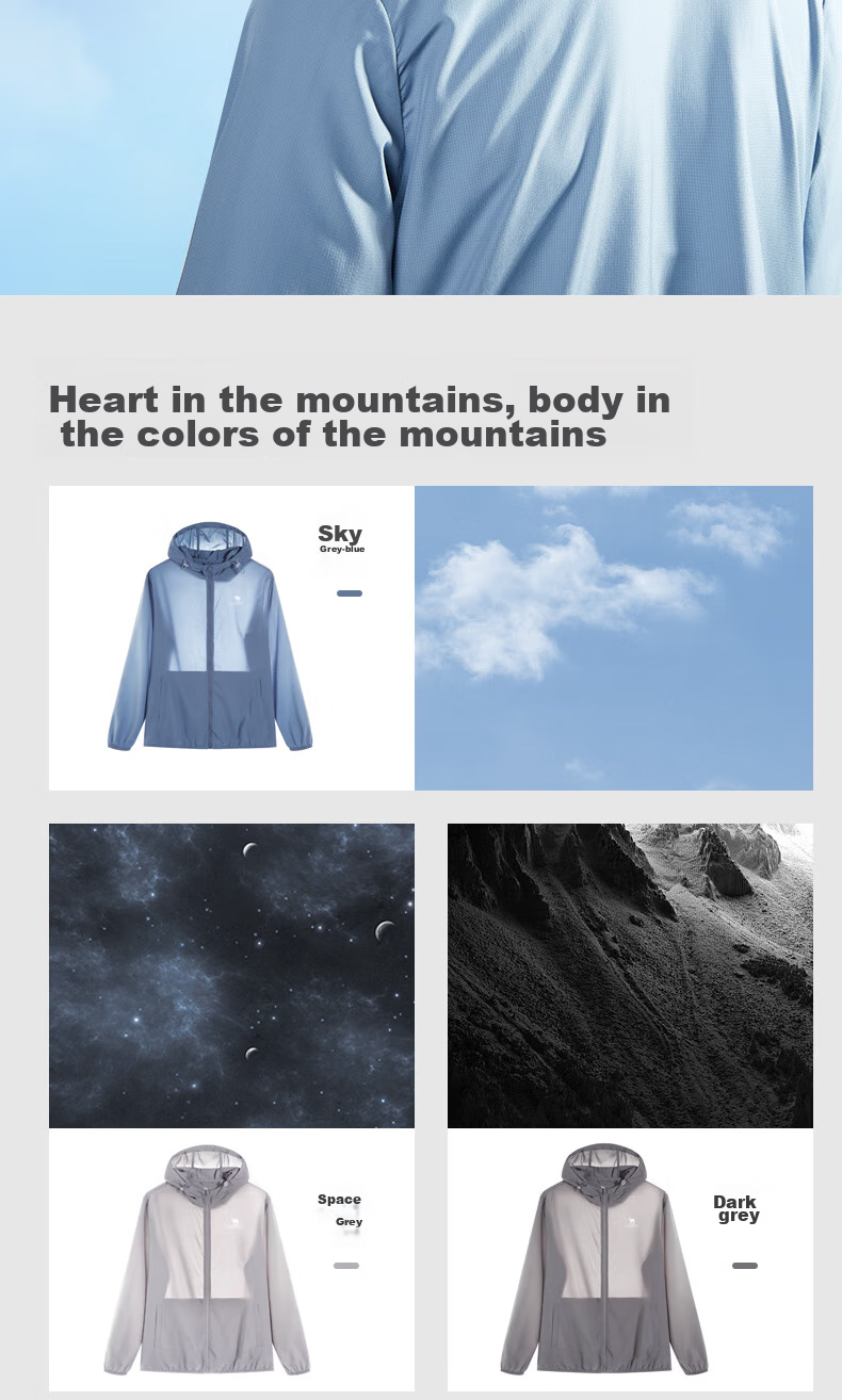 CAMEL Ice Mountain Sun Protection Clothing for Men, Lightweight Breathable Ice Silk Fishing Shirt, UPF50+ Outdoor UV Protection Jacket, Summer 15