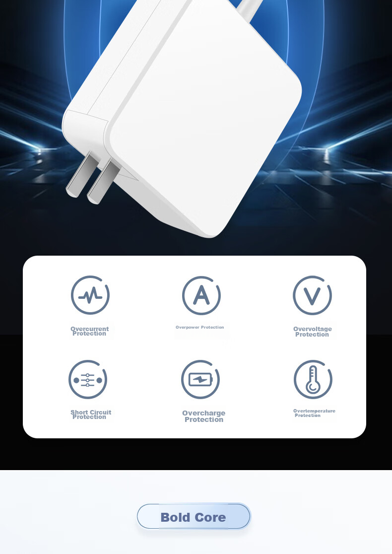 Mryc Suitable for Huawei/Xiaomi Laptop Charger, 65W Type-C Power Adapter Cable, Fast Charging for Honor Magic, Redmi Charging Cable, Matebook13 10