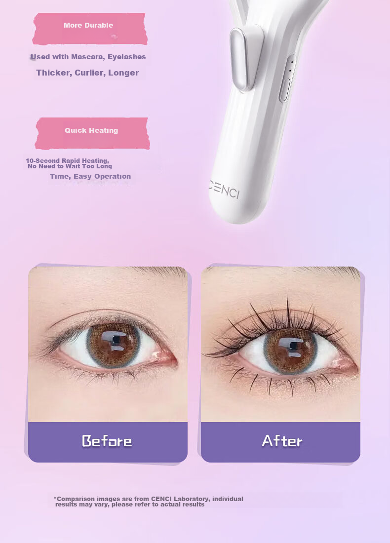 CENCI Electric Eyelash Curler, Fourth Generation, Heated Eyelash Curling Tool, Long-Lasting Shaping, Rechargeable Gift for Wome 6