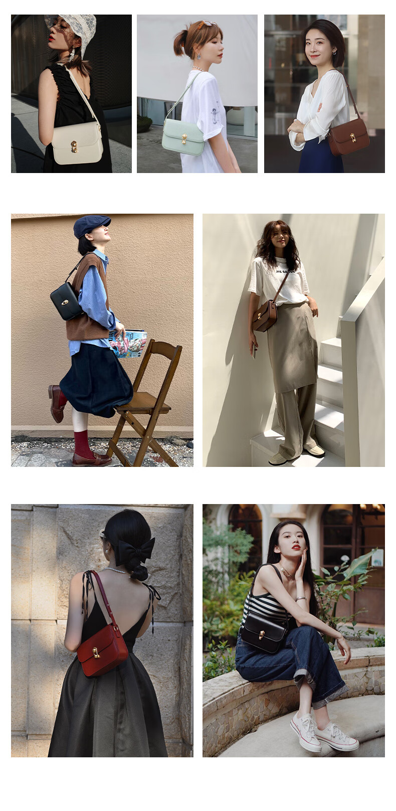 La Festin [Cheng Xiao's Choice] Women's Handbag, Planet Bag, Shoulder Crossbody Underarm Small Square Bag, Birthday Gift for Wome 5