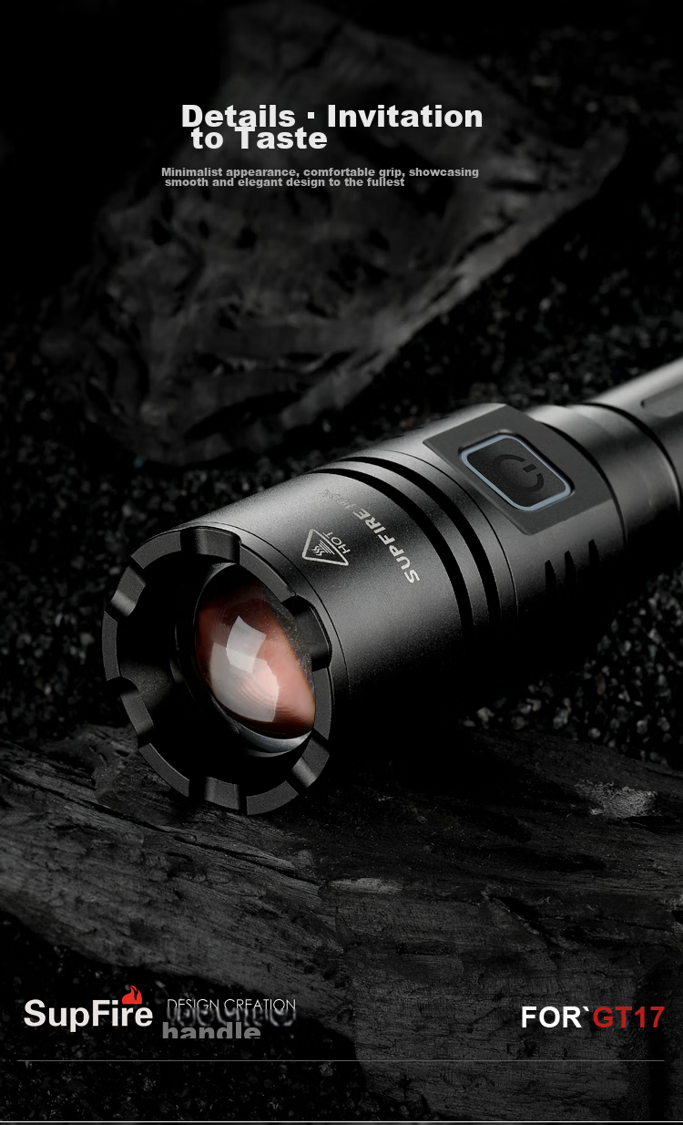 SupFire GT17 High-Intensity Flashlight, Bright Long-Range LED Light, Rechargeable Mini Portable Household Outdoor Emergency Light 20