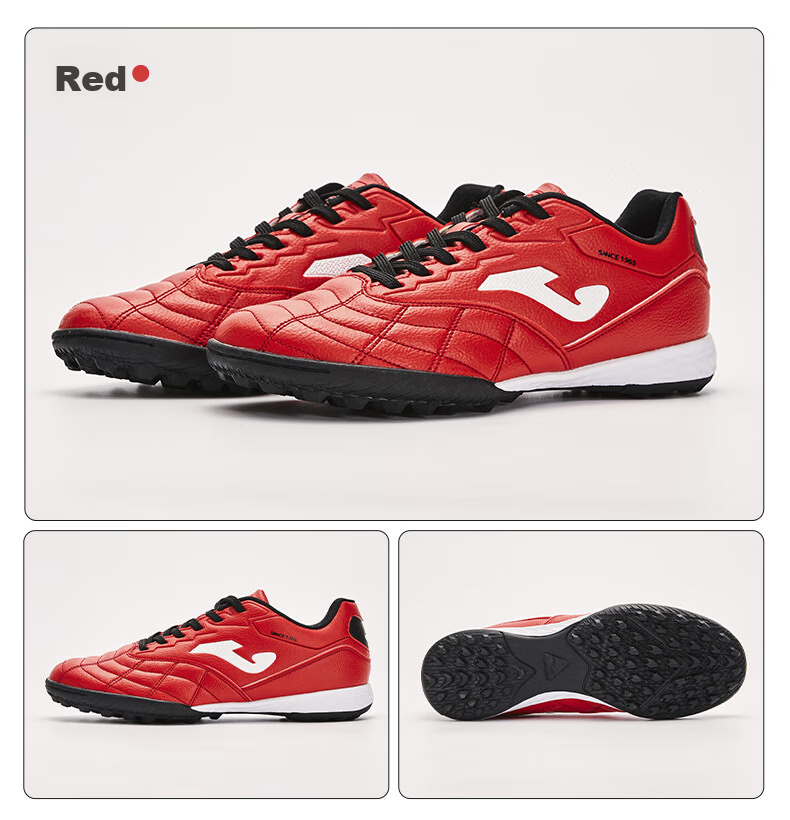 JOMA Soccer Shoes for Children, TF Turf Cleats for Boys And Girls, Youth And Elementary School Students, Non-Slip And Wear-Resistant Football Training Shoes, Red, Size 38 23