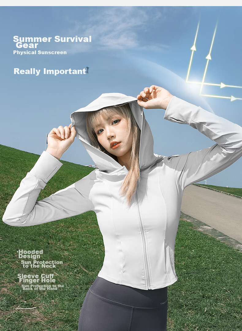 CAMEL Yoga Wear Ice-Cool Sun Protection Jacket, Moisture-Wicking Quick-Dry Lightweight Breathable Outdoor Clothing Y24BA06021 10