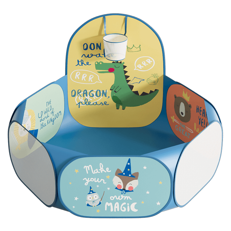 BG-BABYGO Foldable Baby Ocean Ball Pool, Bouncy Ball Game Fence Tent, Infant Colorful Ball Indoor Toy Playground