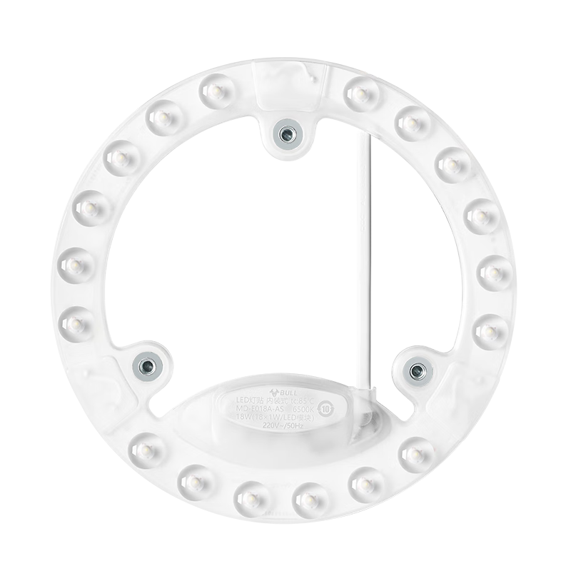 BULL LED Ceiling Light, Round Lamp with Magnetic Installation, High Brightness LED Beads, Replaceable Light Panel, Light Source, 24W, Three-Color Adjustable