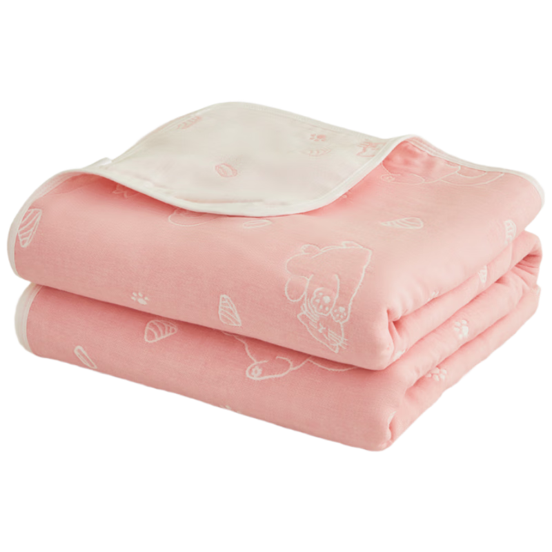 Hengyuanxiang Towel Blanket, Pure Cotton Class A Antibacterial, Six-Layer Gauze, All-Cotton Quilt, Air Conditioning Blanket, Thickened, 1.3 Jin, Soft Cute Baby