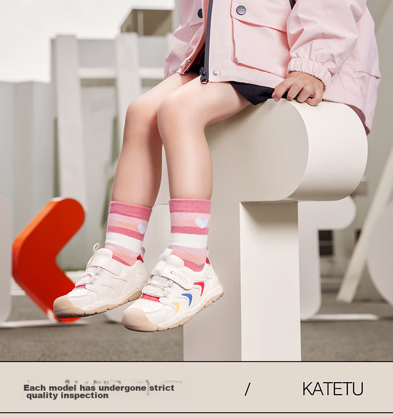Katetu Baby Walking Shoes, Infant Spring New Children's Shoes, Kindergarten Kids' White Sneakers, Functional Steady Shoes for Ages 1-3, X4CE024 3