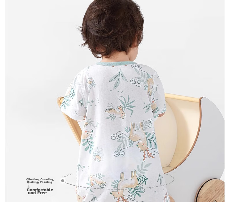 Beitaisi Baby Clothes, Summer Thin, for Boys And Girls, Cotton Onesie, Newborn Romper, Short-Sleeve Pajamas, Air Conditioning Wear 13