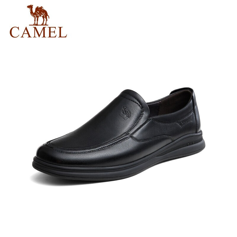 CAMEL Бизнес повседневные туфли, мужские кожаные лоферы, артикул A132287560-1, черный, размер 39