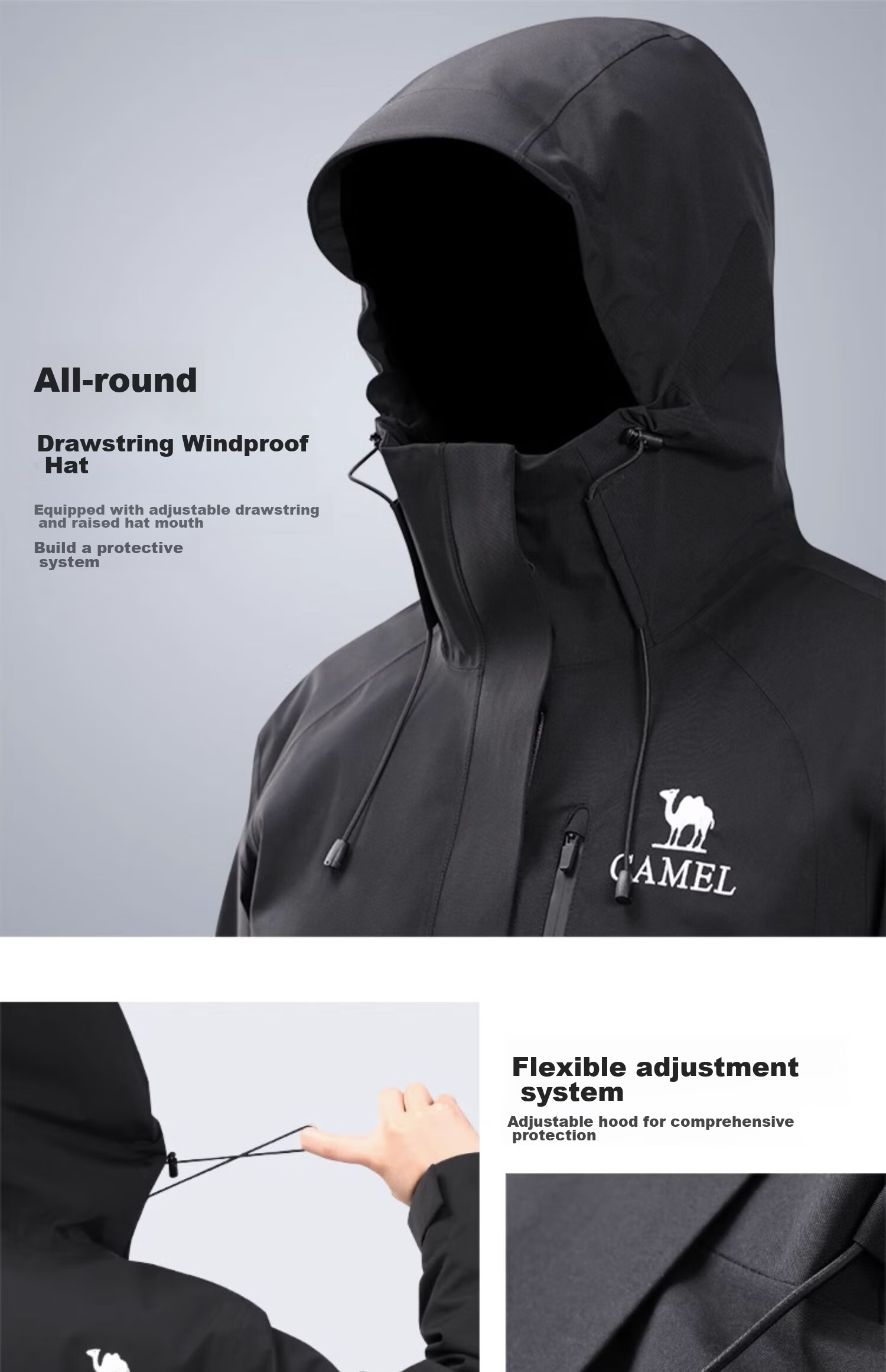 CAMEL Outdoor down Inner Liner Jacket, Cold-Resistant, Warm, Triple Protection, for Tibet Travel And Mountaineering, NR99 Hard Shell Jacket [Yushen] 31