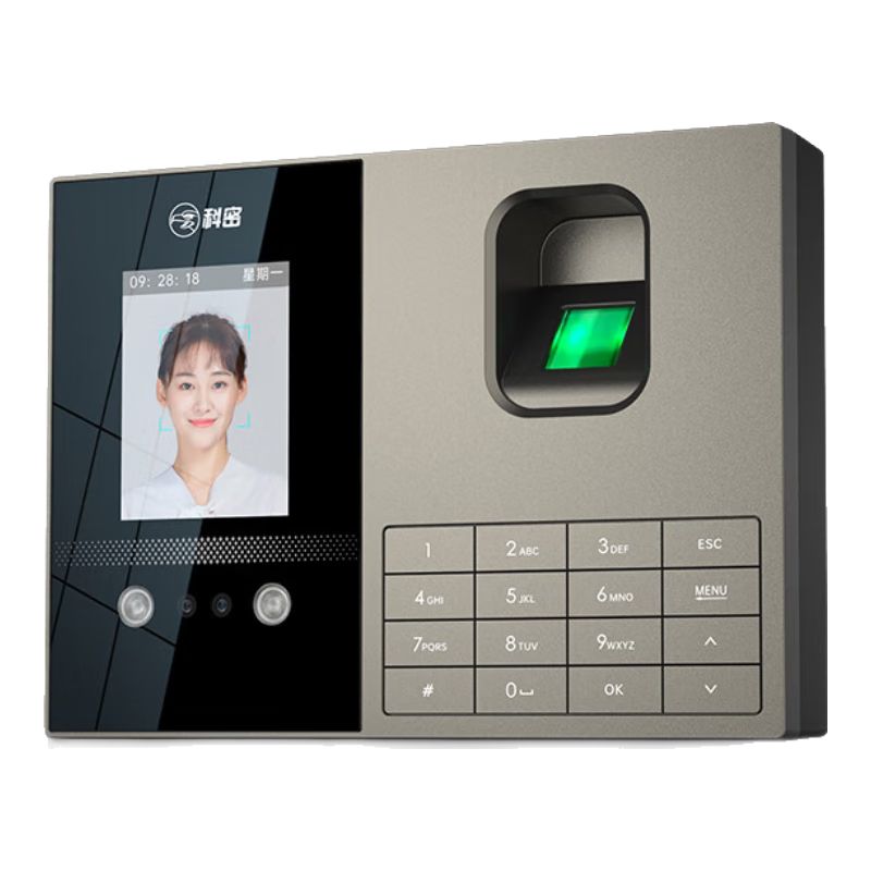 Kemi Attendance Machine, Time Clock with Facial Recognition + Fingerprint + Palm Vein Identification, No Network Or Software Required, Large Capacity, Easy Setup, Automatic Report Generation Attendance Machine FZ01