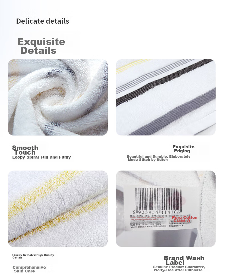 Grace Towel Set of Three, Pure Cotton, Absorbent And Comfortable, Bath Towels, Face Towels, Square Towels, for Men And Women, Home Use Set, Sports 8