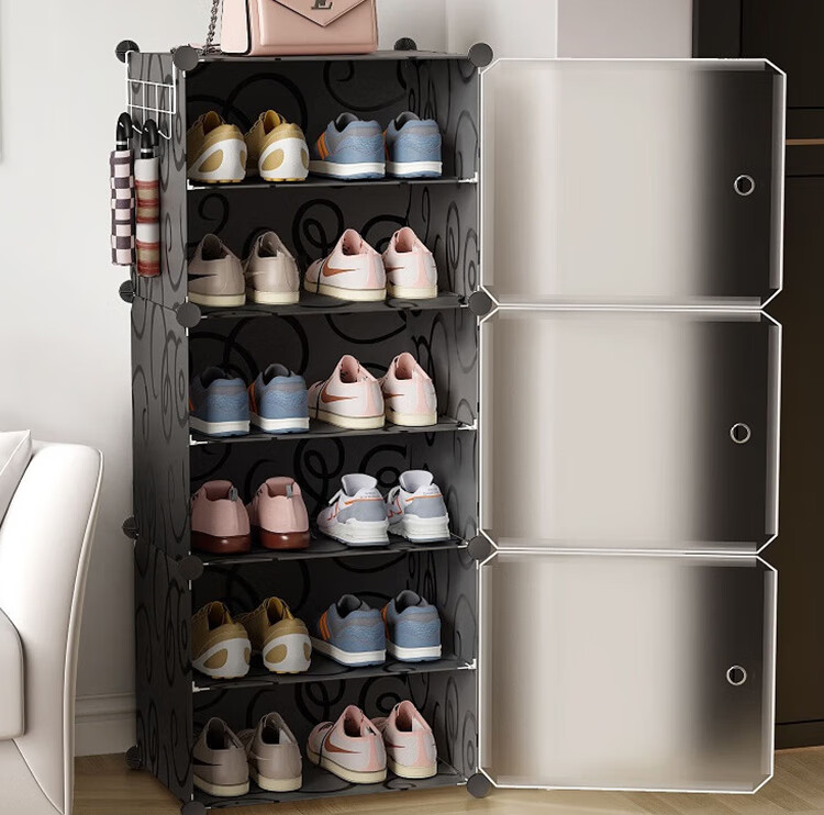 Anerya Shoe Cabinet Entrance Shelf, Indoor Dormitory Multi-Layer Dustproof Storage Unit, One Column with 7 Layers 2