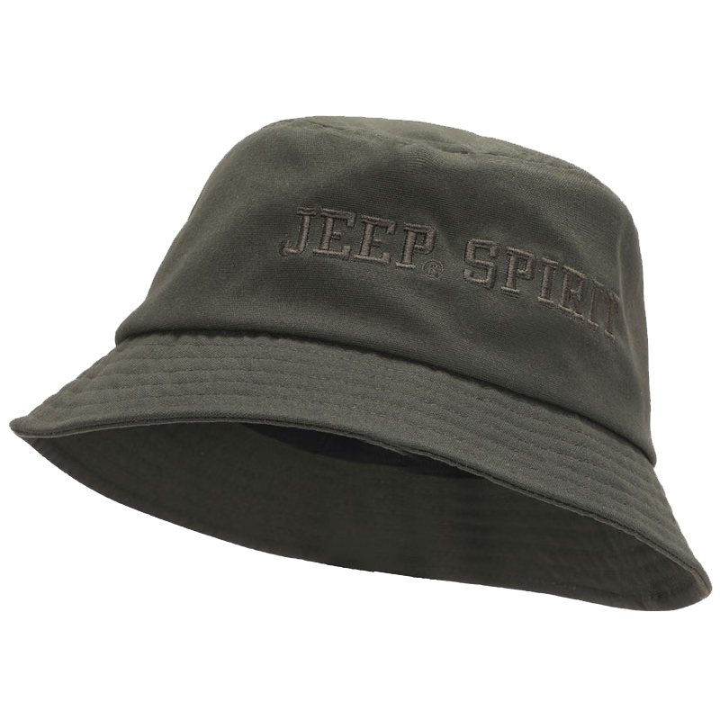 JEEP Men's Fashionable Versatile Trendy Fisherman Hat, Foldable, for Couples, Fishing Hat, Sports Cycling Sun Hat, Outdoor Casual Sunhat A0243 Army Gree