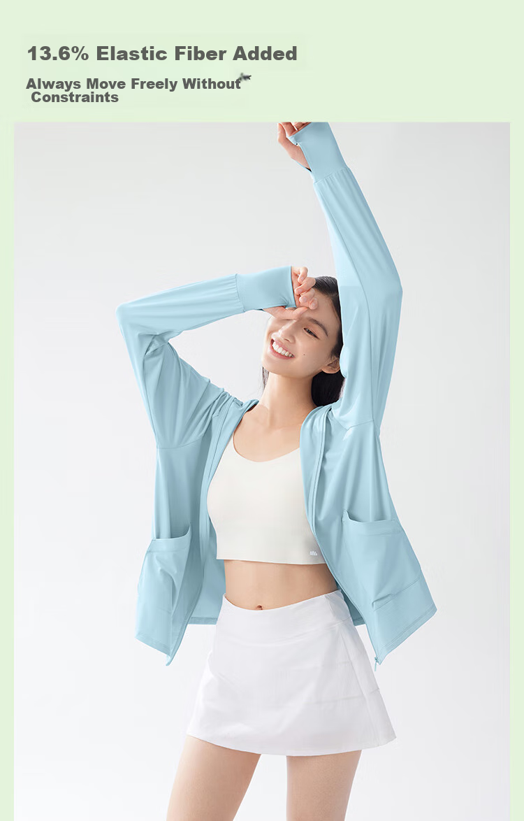 Beneunder Women's Sunscreen Jacket UV Protection Lightweight Quick-Dry Breathable 2026 New TS004 Bud Green XL 14
