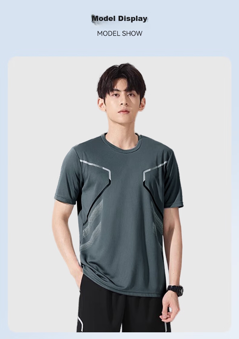 VICTORIATOURIST Men's Sports Set, Indoor Running Quick-Dry Shirt, Soccer Training Suit, Basketball And Badminton Outfit, Casual Set 20