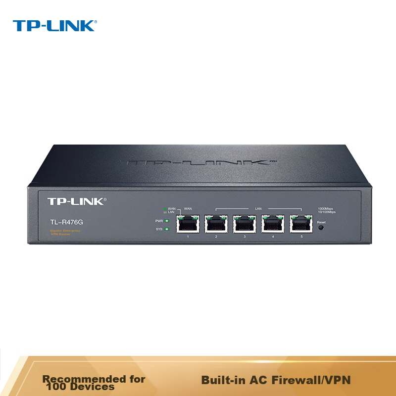 TP-LINK Enterprise-Grade Gigabit Wired Router, Firewall/VPN/AP Management, TL-R476G