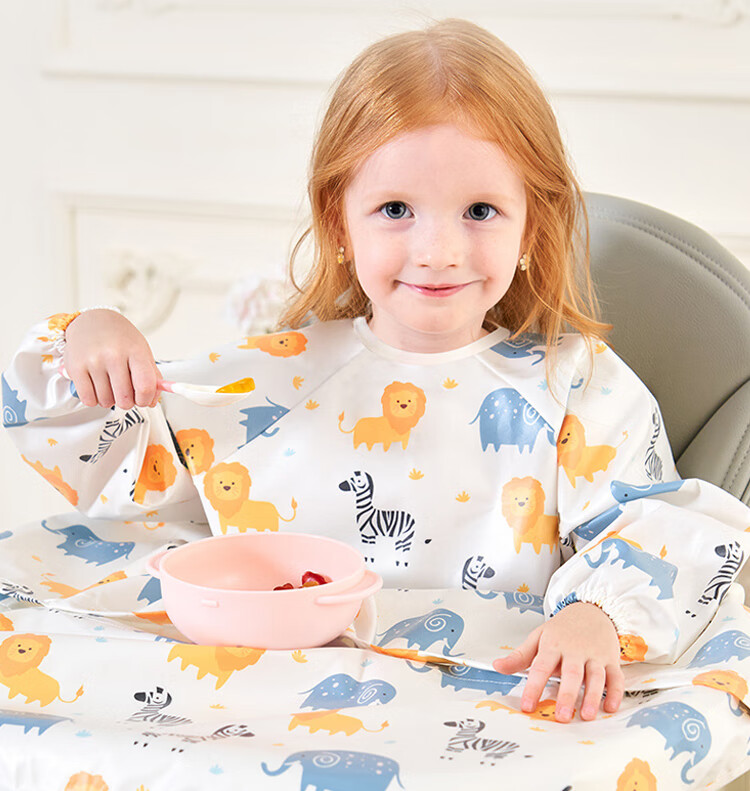 9I9 Children's Eating Cover, Summer Sleeveless Dining Chair, Integrated Waterproof And Stain-Resistant Baby Apron, Splash-Proof Bib, A52 Detachable 13