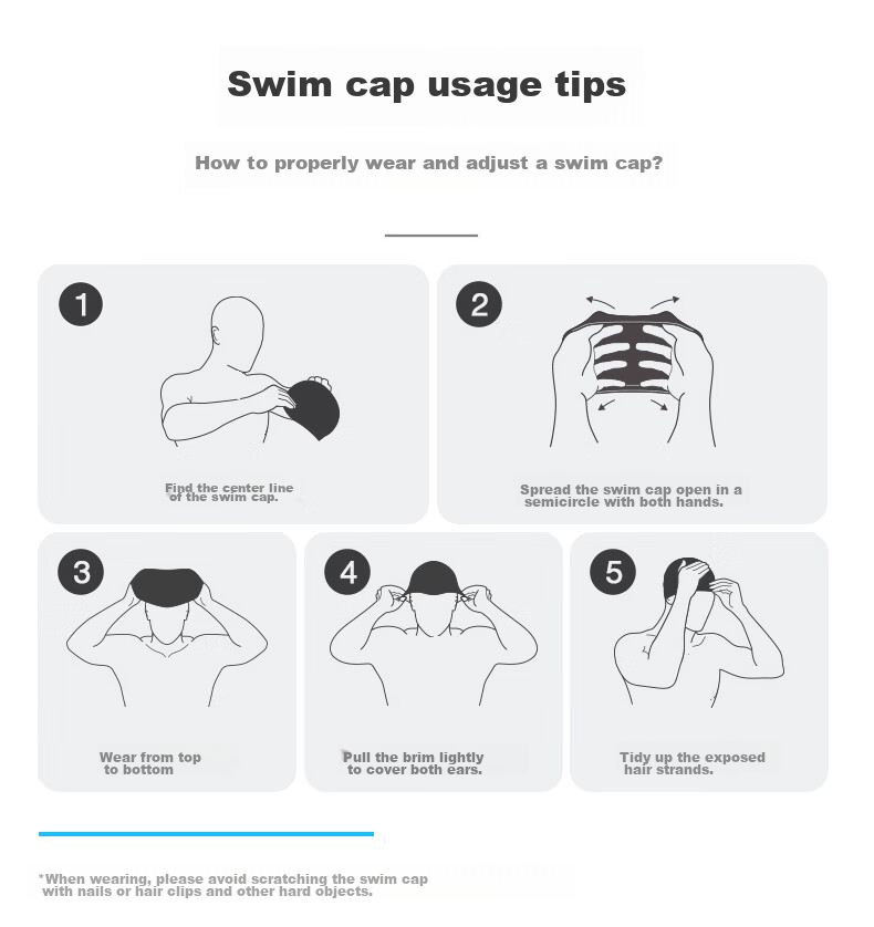 Li-Ning Swimming Cap, Long Hair Silicone Waterproof Swim Cap for Men And Women, Fashionable Printed Comfortable Non-Binding Swim Cap LNMT521-1 White 10