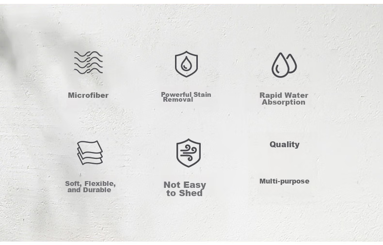 Jinghuisichuang Cleaning Cloth, 30*30CM, 5 Pieces, Thickened Oil-Removing Kitchen Dust Removal Glass Cleaning Cloth for Housekeeping And Maintenance 2