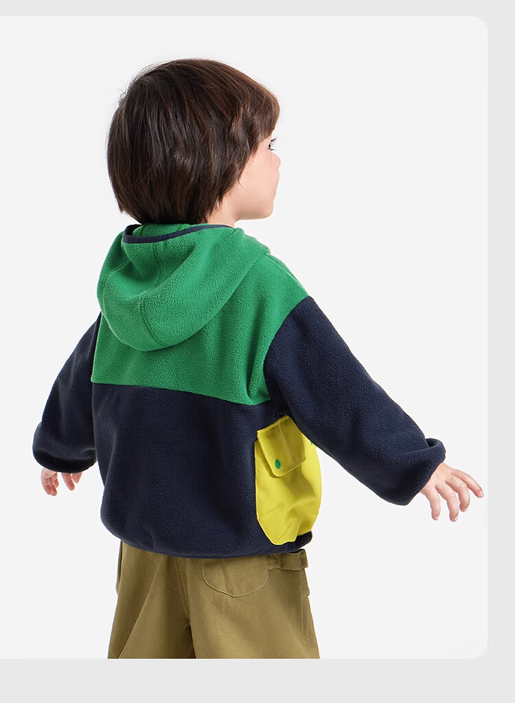 Ciciibear [Fleece-Lined] Boys' Hooded Sweatshirt, Children's Spring And Autumn Warm Jacket, Baby Casual Stylish 2024 New Style 3
