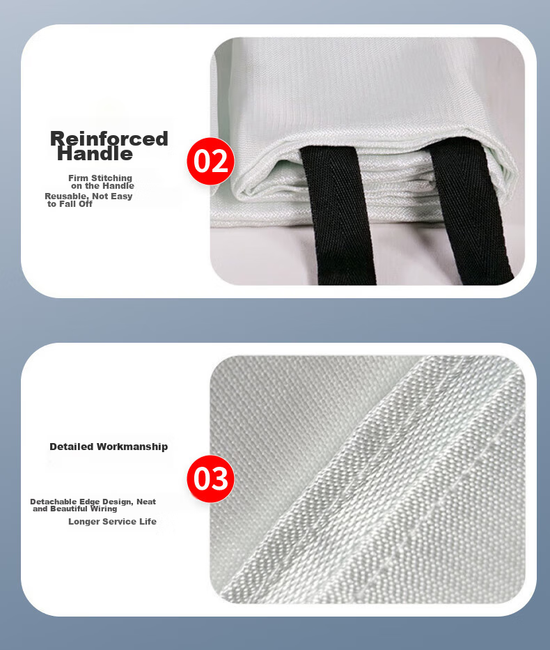 Zhunhang Silicone Fire Blanket, Flame-Resistant Blanket for Home Kitchen And Factory Use, Fire Escape Blanket, 1.5*1.5M 7