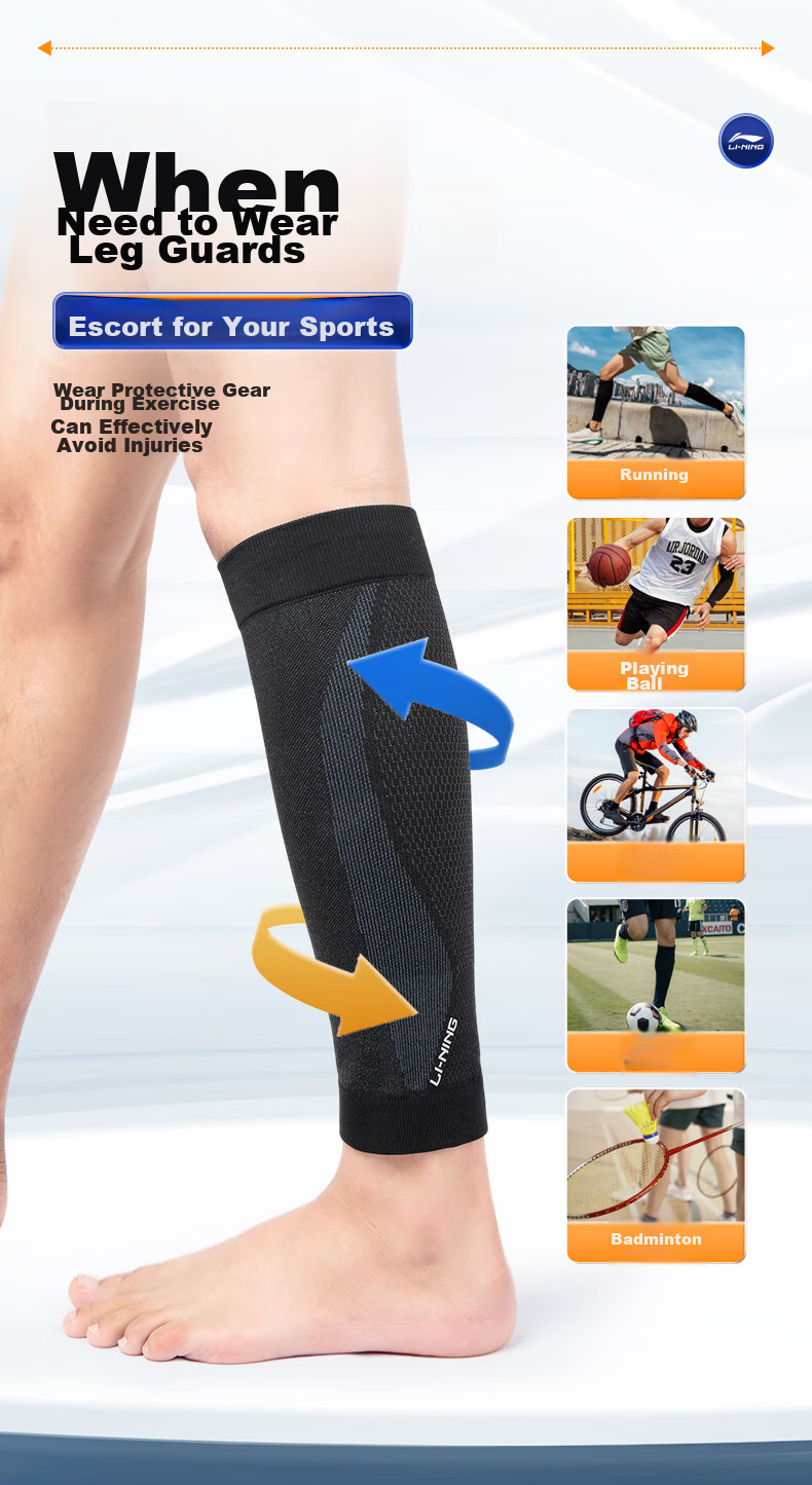 Li-Ning Calf Sleeves for Men And Women, Sports Ankle Guards for Basketball, Running Protection, Fitness Cycling Compression Leg Sleeves 2