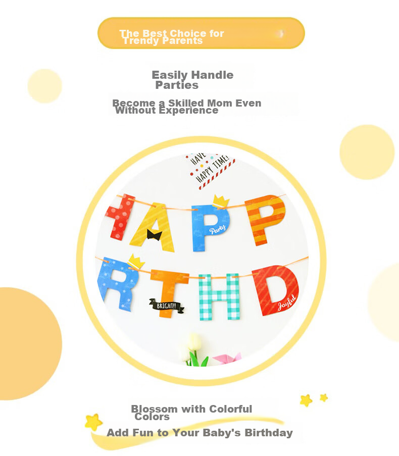 Duomeiyi Birthday Scene Decoration, Boys And Girls Birthday Balloons, Children's Decorations, First Birthday Props, Colorful Streamers, 3-Pack 4