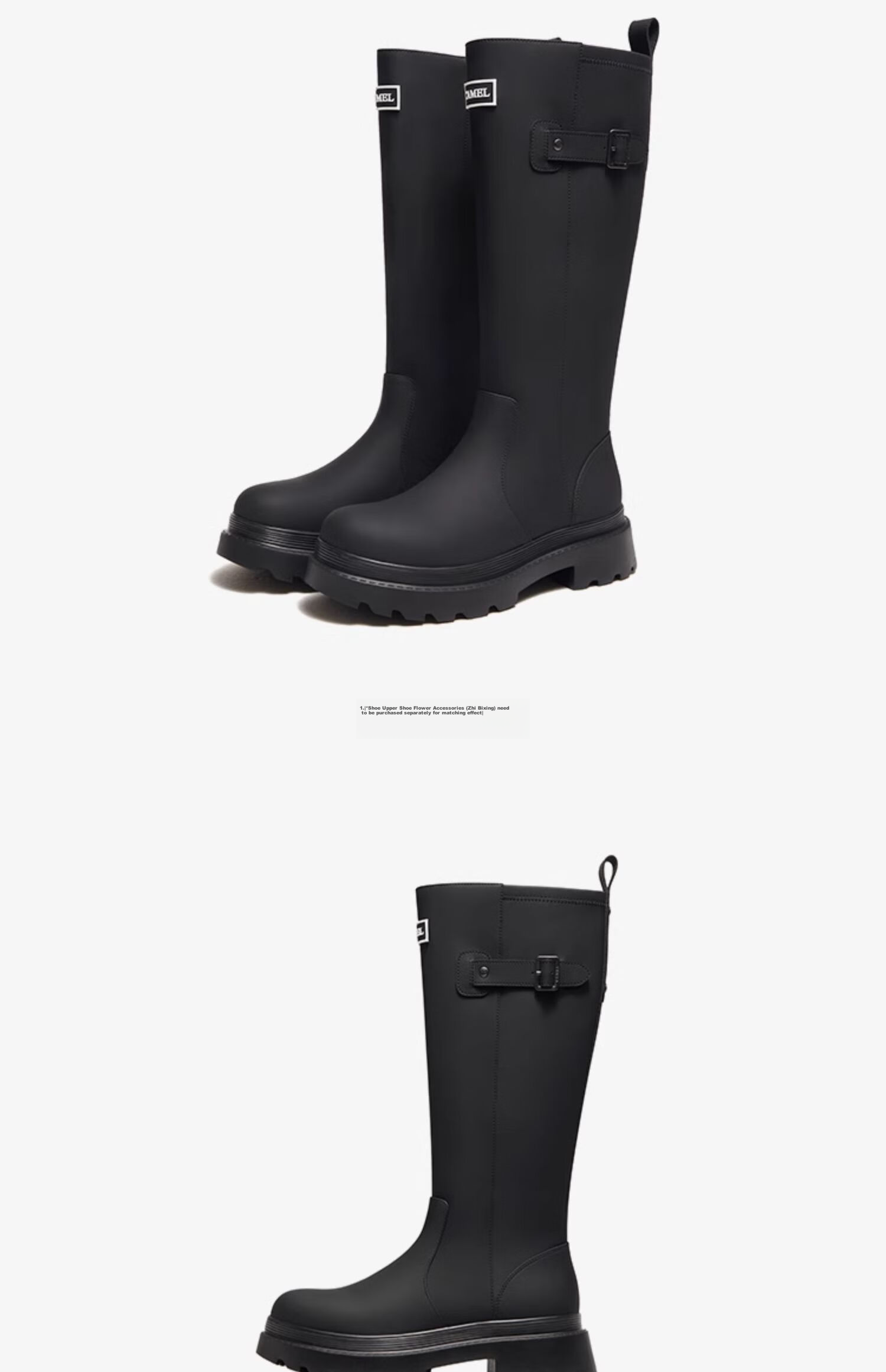 CAMEL Red Combat Boots, Stylish Rain Boots, Outdoor Shoes for Women, Water-Friendly Shoes, Waterproof Non-Slip Tall Boots 3008A 17