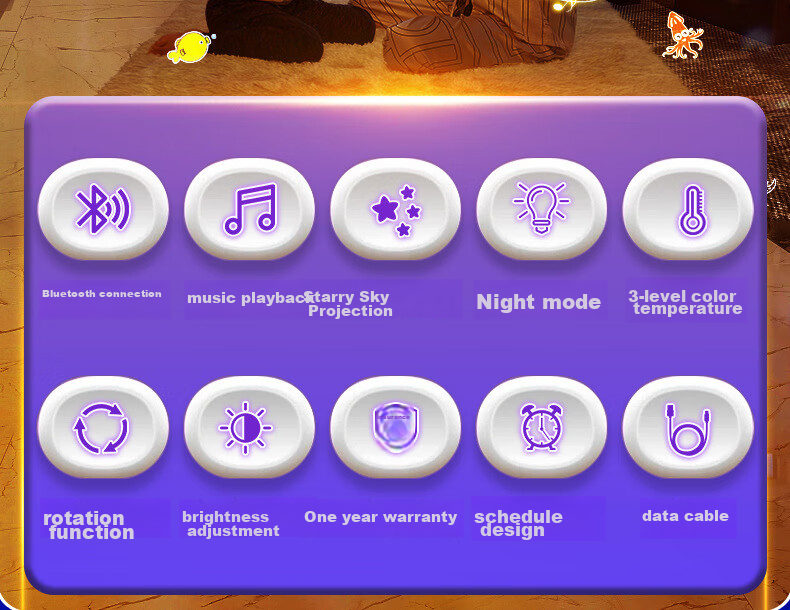 Mixiaoshu Starry Sky Projection Lamp Children's Toy Gift for Girls And Boys Aged 7-14 Birthday Present Music Box with Sound 2