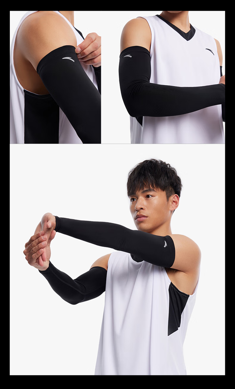 ANTA Ice Silk Cooling Arm Sleeves for Men And Women, UV Protection Sunscreen Running Cycling Basketball Arm Guards, Purple One Size Fits All 3