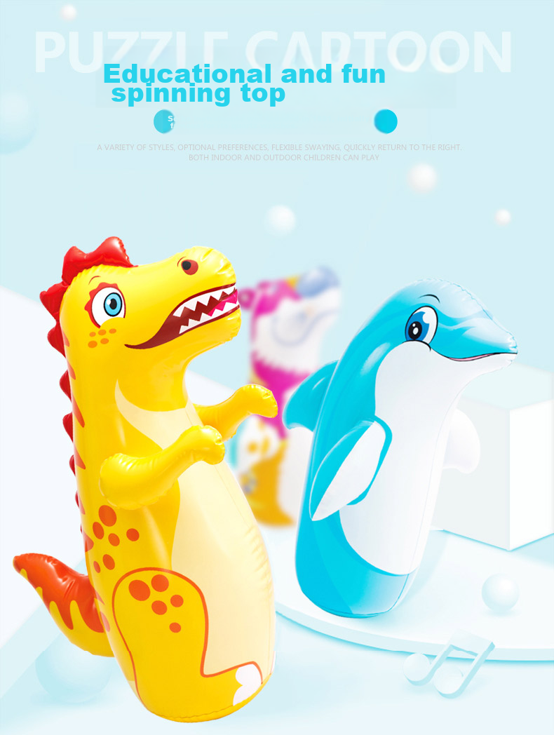 INTEX Inflatable Punching Bag, Children's Fitness Boxing Exercise Toy, Dinosaur/Dolphin/Magical Dragon Sandbag Water Bag Style Randomly Sent 1