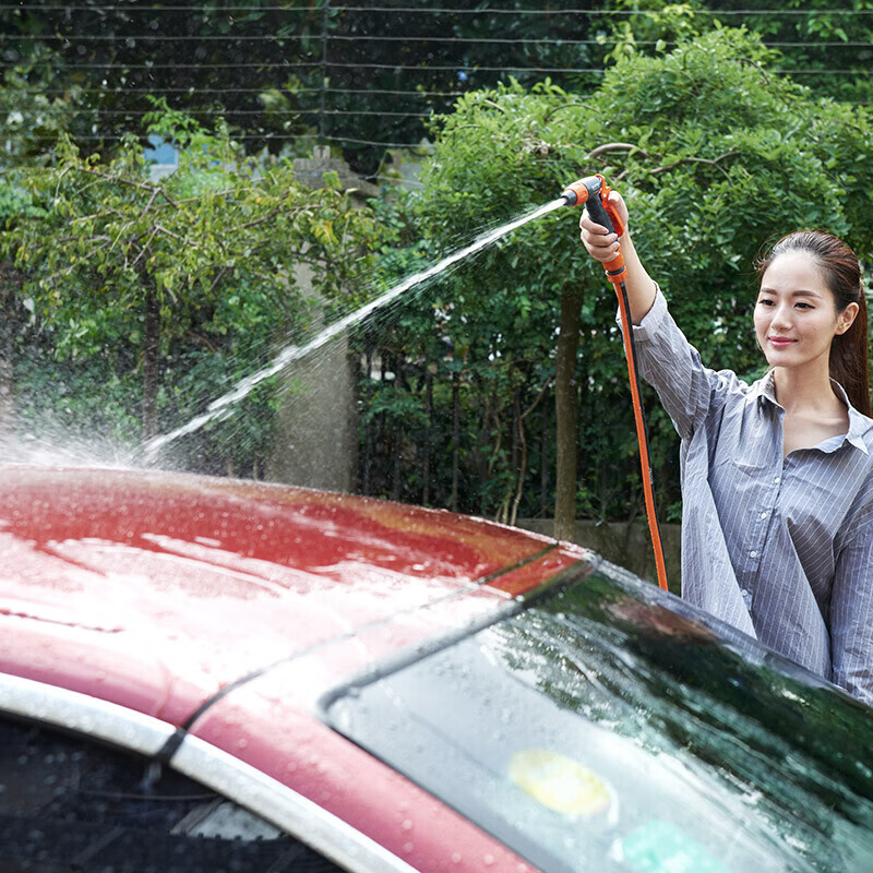 Yili Car Wash High-Pressure Water Gun, Household Car Wash Water Gun, Gardening Watering Gun, High-Pressure Nozzle, Lieying 10-Meter Hose Set