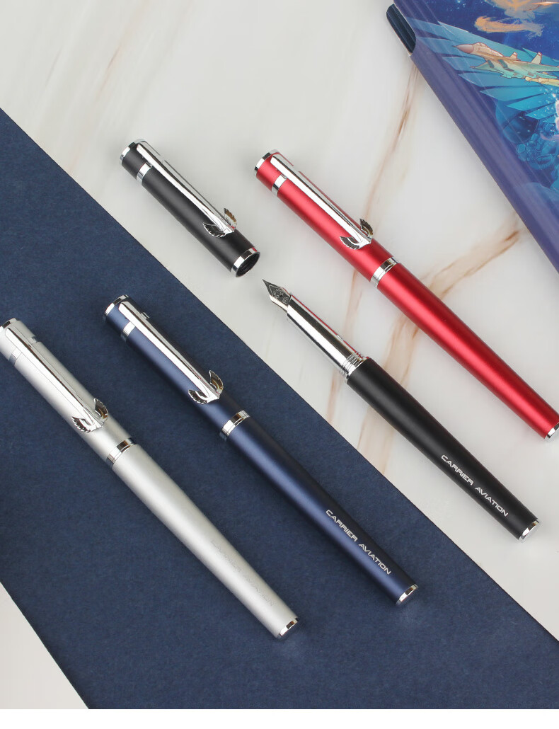 HERO Fountain Pen Gift Box, HERO × Shandong Aircraft Carrier H605D Co-Branded Series Notebook Gift Box, Signature Gift Box, Silver 13