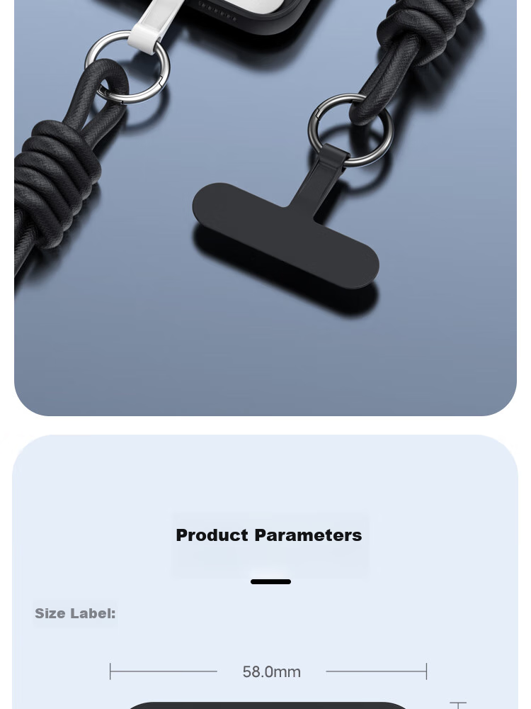 ESCASE Phone Lanyard Clip, Fixed Card Holder, Phone Case Clip, TPU Patch, Chain Connector Pad, Hanging Ring, Anti-Loss Device, PT-M03Pro Pink 9