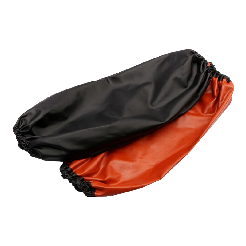 Leyoubaiyi PU Protective Sleeve Covers 5 Pairs Black and Red Composite Waterproof Oil-Resistant Short Kitchen Work Protective Sleeves