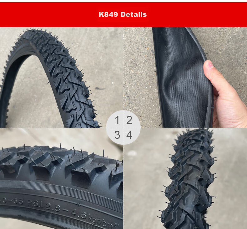 KENDA Bicycle Tire Set, 26X1.95, Extended American-Style Valve, Butyl Rubber Inner Tube, Low Wind Resistance, Wear-Resistant 12