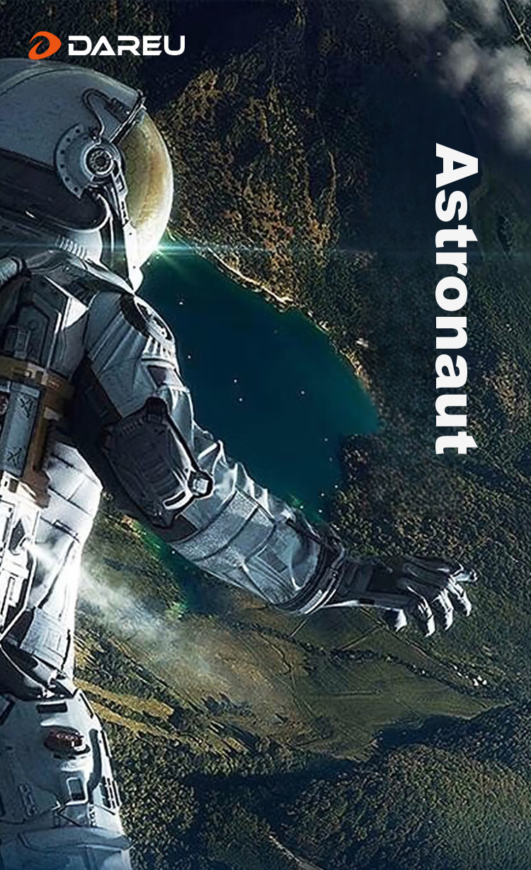 DAREU Gaming Mouse Pad, FPS Smooth Thickened Precision Edge-Locked, Computer Keyboard Office Extra Large Desk Mat, Astronaut Design 800*300*3mm, VALORANT 1