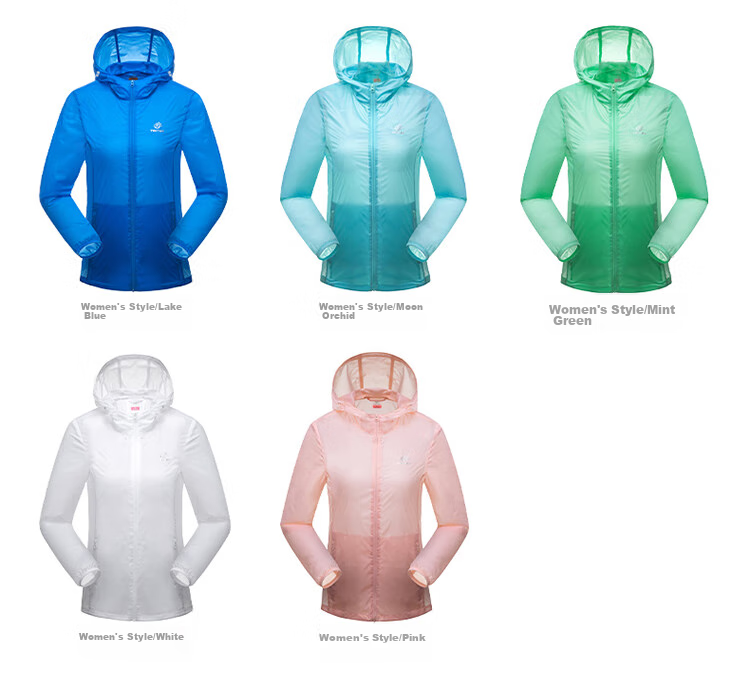 TECTOP Breathable Skin Coat, Water-Repellent Quick-Dry Windbreaker, Women's Pink S 17