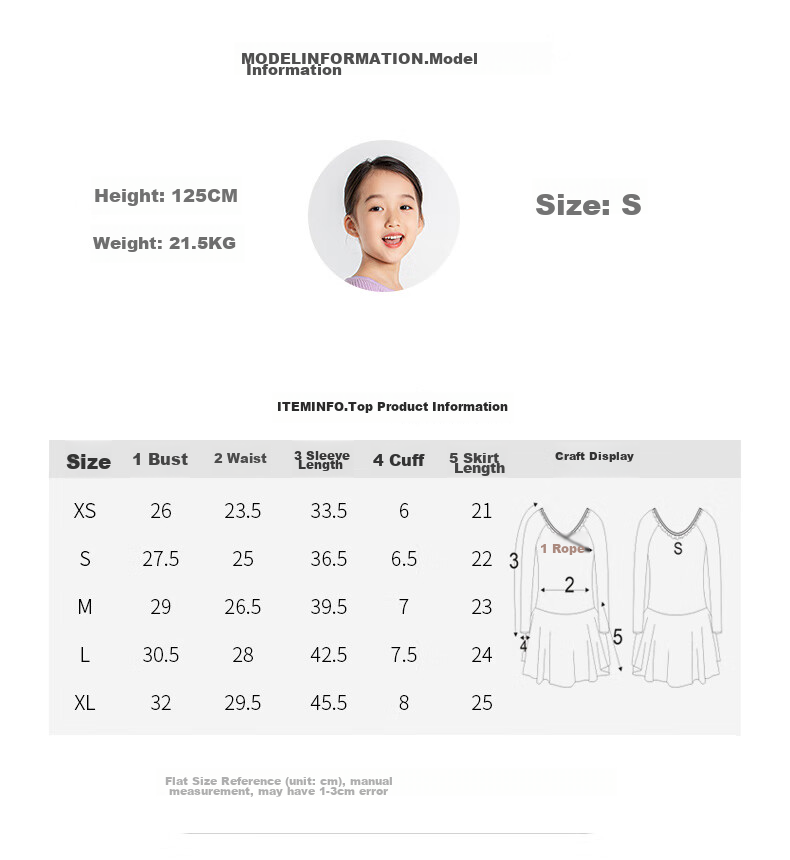 Sansha Ballet Practice Dress, Children's Dance Costume Long-Sleeve Dress Chiffon V-Neck Lace Bodysuit Dress, Light Blue, M 3