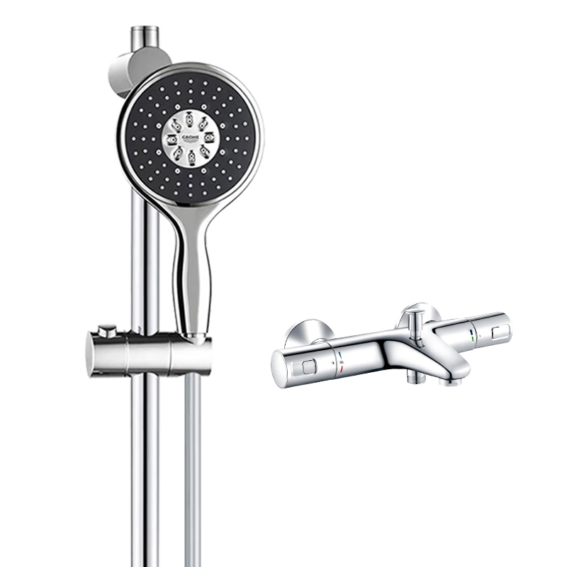 GROHE Shower Head Combination Set with Constant Temperature Four-Mode Water Output, 13cm Handheld Original Imported Air Injectio