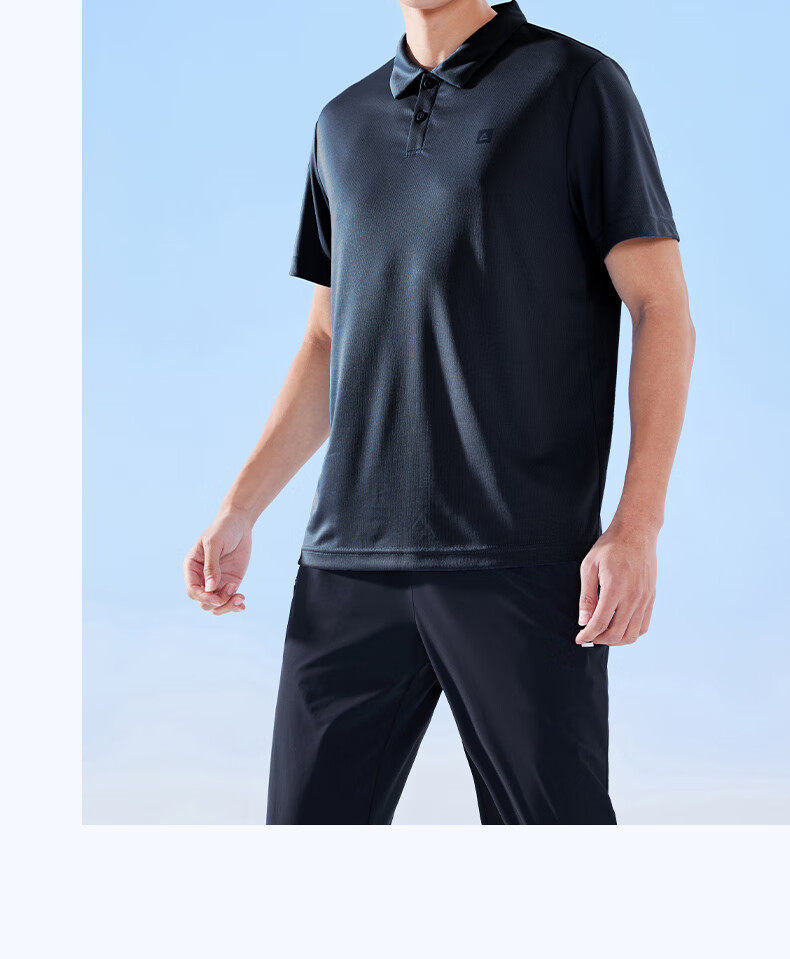 PEAK Polo Shirt for Men, Summer New Style, Sports Fitness Business Top, Breathable Casual T-Shirt, Loose Short Sleeve DF652241 61