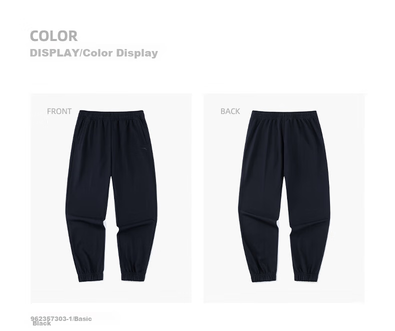 Anta Fleece Lined Jogger Pants | Knitted Women's Sports Trousers Winter New Fleece Warm Casual Elastic Cuff Sweatpants 42