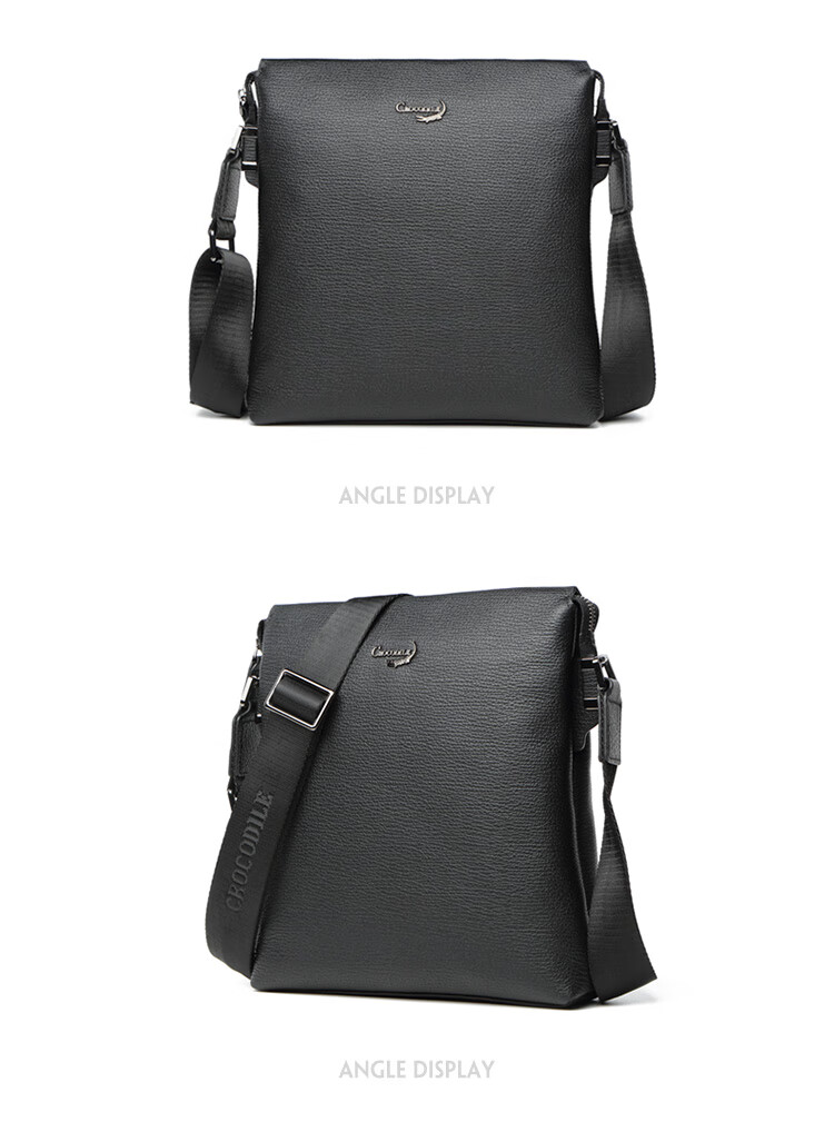 CROCODILE Top-Grain Leather Shark Pattern Shoulder Bag, Men's Business Crossbody Bag, Gift for Boyfriend XT2119 11