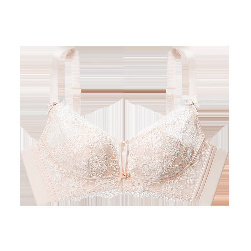 Dushiliren Women's Wireless Thin Bra, Push-Up, Lift, Side Support, Sexy Lace, Gathered Brassiere 2BT203