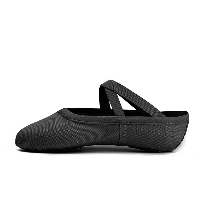 Sansha Ballet Practice Shoes, Adult Dance Shoes for Women, Soft-Soled Slip-On Cat Paw Shoes for Exams NO.86, Black, Size 40