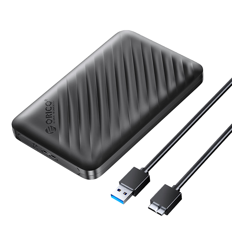ORICO External Hard Drive Enclosure, 2.5-Inch USB 3.0 SATA Interface, Laptop External Hard Drive Case for SSD And Mechanical Drives, Black 2521U3 Upgrade